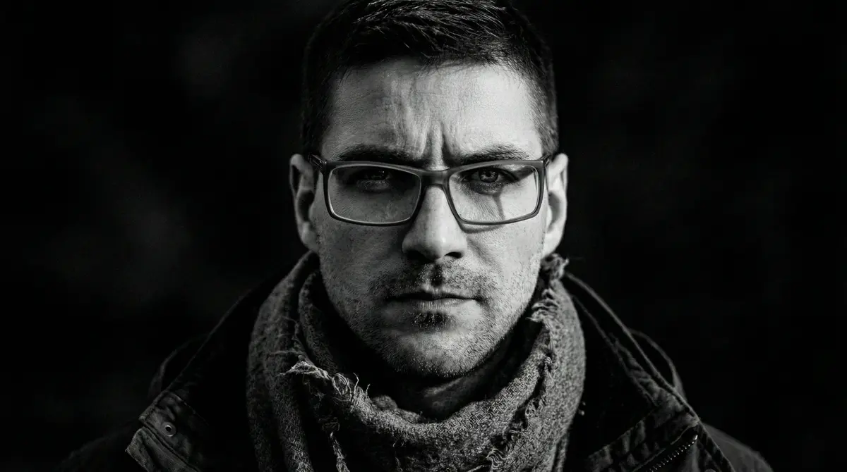 Varga Dániel fekete-fehér portréja